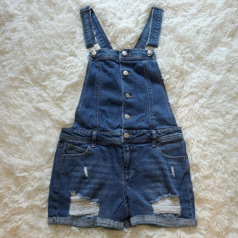 Women's Juniors Tinseltown Jean Shorts Overalls Size Large